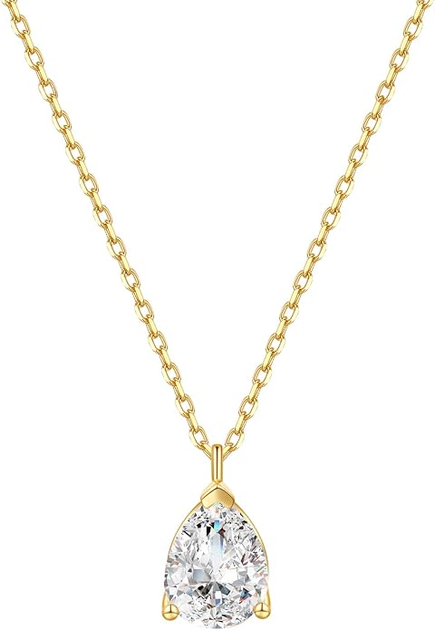 S.Leaf 18K Gold Plated Cubic Zirconia Choker Necklace for Women 925 Sterling Silver Layered Coin Moon Star Heart Circle Crystal Lariat Pendant Necklaces Gifts for Women Trendy