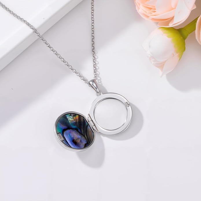 Tree of Life Necklace 925 Sterling Silver Abalone Shell Celtic Knot Tree Pendant Necklace Jewelry Gifts for Women Birthday Christmas