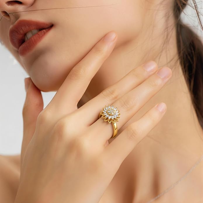 925 Sterling Silver Ring Minimalist Adjustable Rings Band Handmade Rings for Women Girls