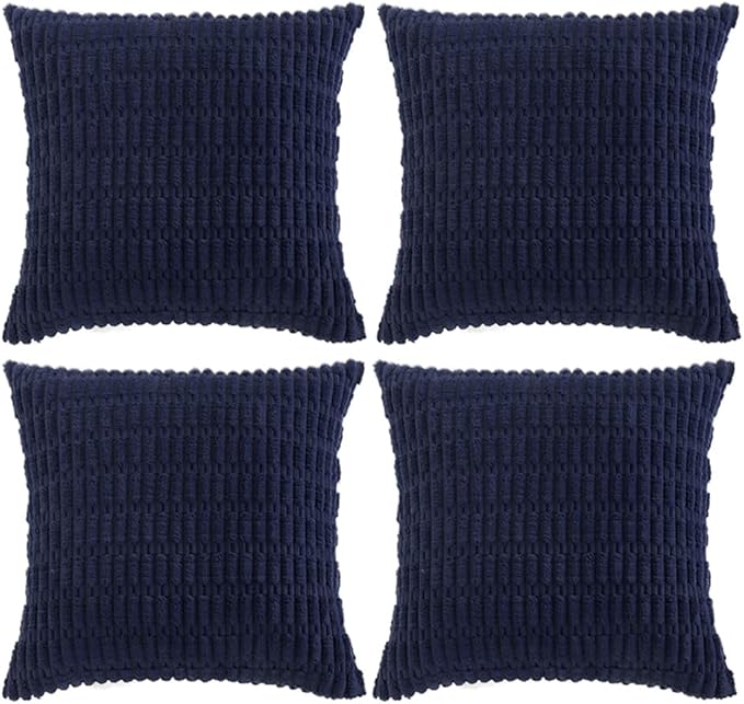 Fancy Homi 4 Packs Decorative Throw Pillow Covers for Living Room Couch Bed, Modern Farmhouse Boho Home Décor Accent Cushion Case, 14" x 14", Dark Gray