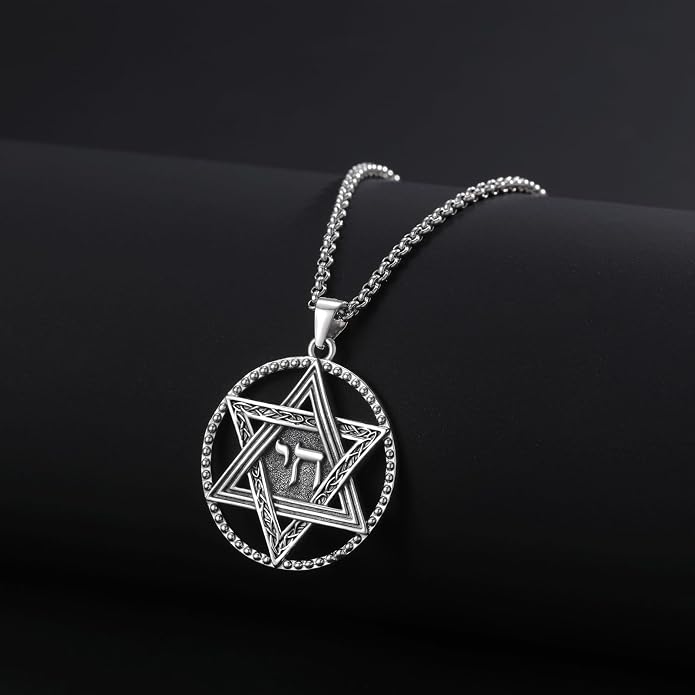 Tetragrammaton/Thors Hammer/Viking Axe/Jewish/Yahweh Necklace for Men 925 Sterling Silver Viking Norse Pagan Jewelry Gifts for Women