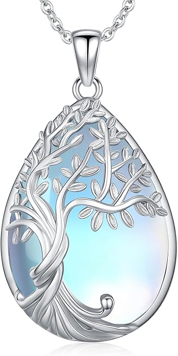 Tree of Life Necklace Family Teardrop/Heart Pendant Mother Jewelry Gifts for Women Grandma Wife Mom