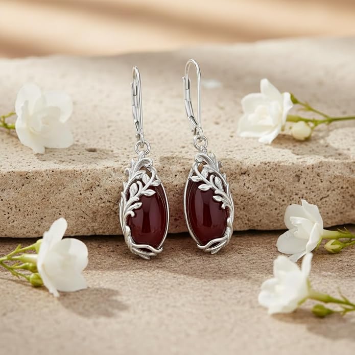 POPLYKE Tree of Life Teardrop Drop Dangle Earrings Sterling Silver Leverback Earrings Jewelry