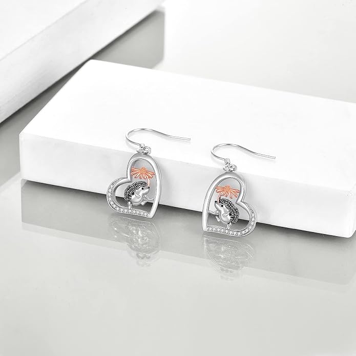 Butterflygold/Cat/dog/Dragonfly/Orca/Bee/Amber/Axolotl/Toothless/Hedgehog/Dragon/Snake/Horse/Mushroom/Anime/Dragonfly Earring for Women Sterling Silver Animals Drop Earring Jewelry Hypoallergenic (silver-butterfly)