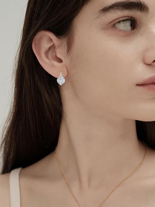WINNICACA Leverback Earrings for Women 925 Sterling Silver Tree of Life Earrings Dangle Drop Turquoise Moonstone Moss Agate Heart Jewelry Gifts for Women Her Wife Anniversary Birthday Gifts
