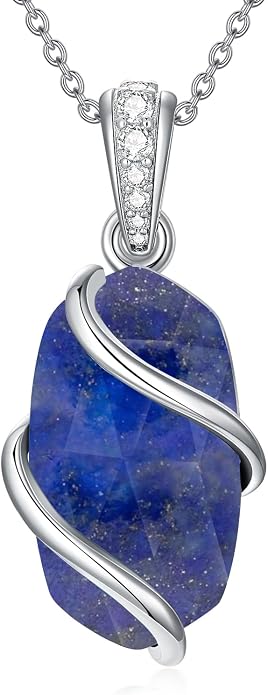 HPQQ Necklace for Women 925 Sterling Silver Dainty Gemstone Pendant Fine Jewelry Birthday Mothers Day Gifts for Mom Wife Her