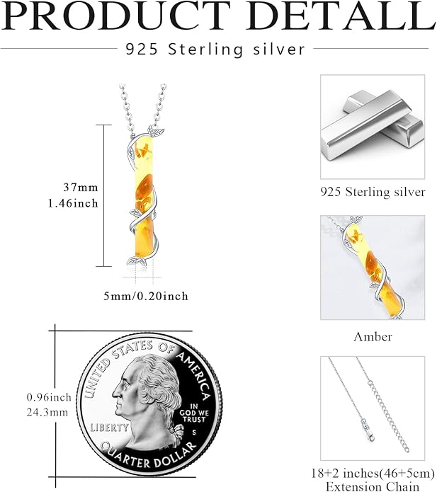Bar Opal Leaf Necklace For Women S925 Sterling Silver White Opal Pendant with Leaf Charm Bar Pendant Jewelry Gift For Mom Daughter Wife