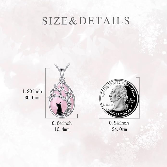 POPLYKE Sterling Silver Gemstone Teardrop Pendant Necklace Crystal Jewelry for Women