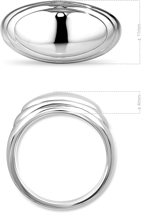 DEVATA Gold or Rhodium Plated Sterling Silver 925 – Eternity, Band Ring for Women – Heart, Knot, Clover, Infinity, Mariner, Cable, Curb, Cuban, Figaro, Daisy, Rope, Ribbed, Dome