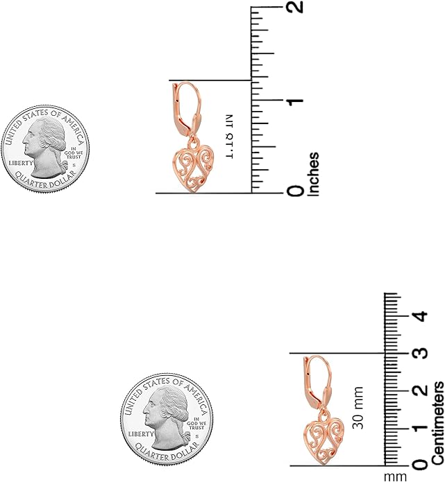 Charmsy 925 Sterling Silver Filigree Earrings for Women | Lightweight Diamond-Cut Openwork Leverback Dangle Earrings | Romantic Jewelry Gifts for Women