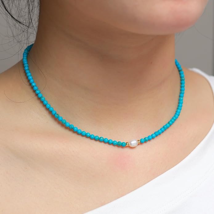14K Gold Plated Paper Clip Chain Link Necklace Satellite Cross Key Starfish Turquoise Heart Necklace for Women