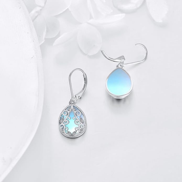 Teardrop Earrings Sterling Silver Filigree Irish Celtic Teardrop Drop Earrings Jewelry Gifts For Women
