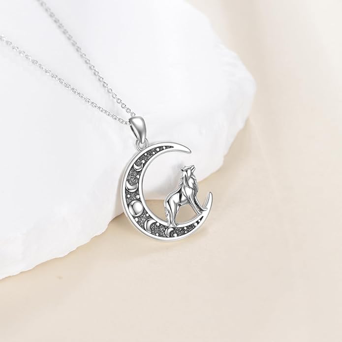 Sun and Moon Necklace 925 Sterling Silver Sun Moon Pendant Gemstone Jewelry Gifts for Women