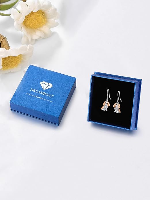 Dreamboat Cute Animal Dangle Drop Earrings for Women 925 Sterling Silver Hypoallergenic Animals Hook Earring Birthday Party Jewelry Gifts for Sensitive Ears