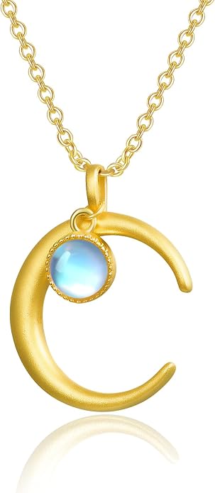 Palpitate Moon Star Necklace Moon Phase Necklace Pendant 925 Sterling Silver Jewelry Christmas Gifts for Women Wife Her Adjustable Chain