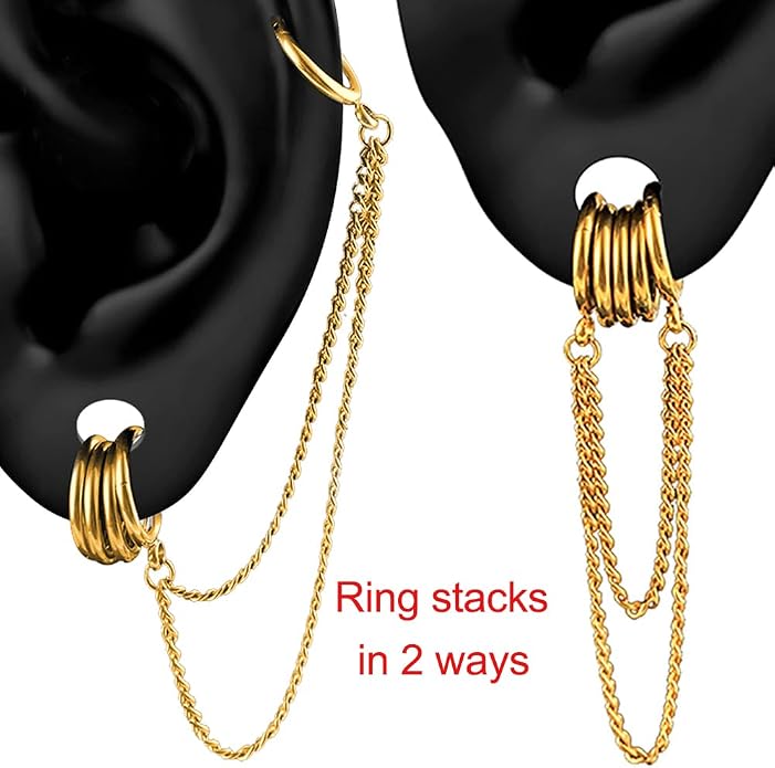 Casvort 14G Seamless Septum Piercing Rings Segment Tragus Hoop Rings 316 Surgical Stainless Steel Helix Ring Stacks for Stretched Ear Lobe Clickers Ear Hangers Body Jewelry
