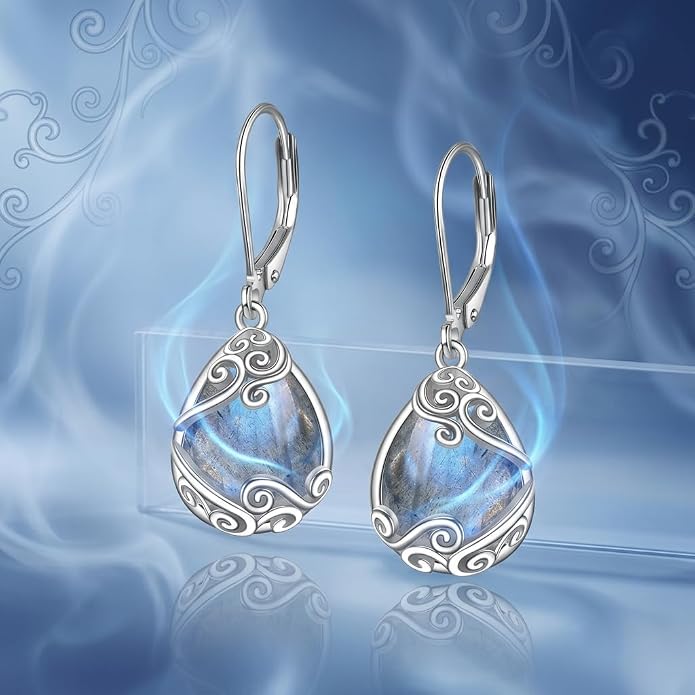 Teardrop Tree of Life/Filigree Earrings for Women Dangle Leverback Earrings Jewelry Gift Anniversary For Her