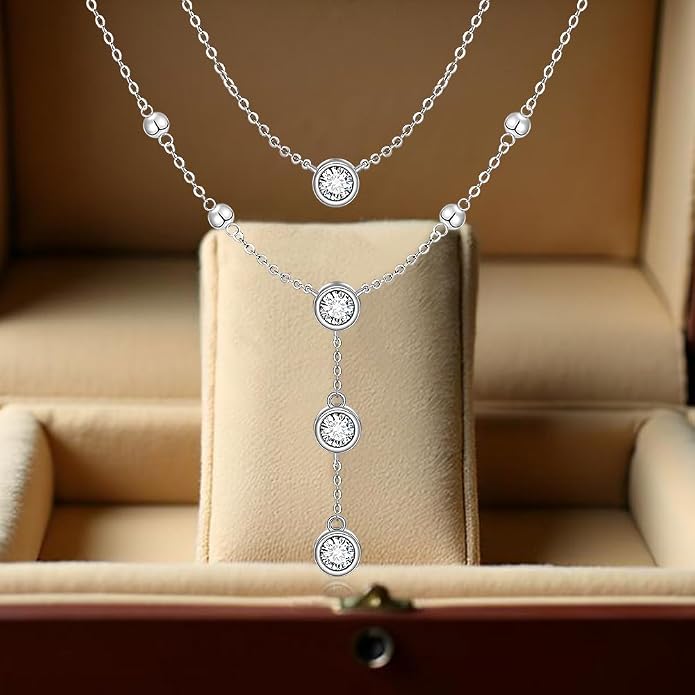 Layered Necklaces for Women S925 Sterling Silver 14k Gold Plated Cross Jesus Tulip Birth Month Flower Necklace Pendant Jewelry Mothers Day Birthday Gifts