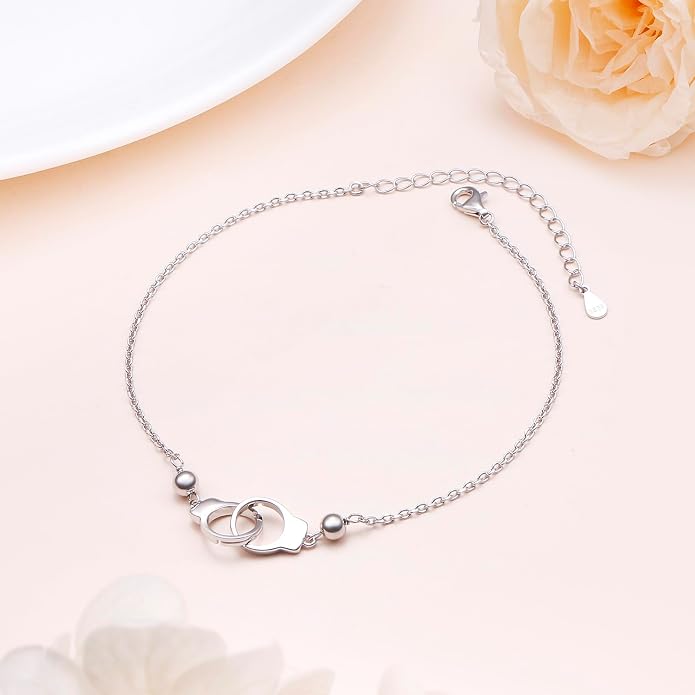 Alphm Anklet for Women S925 Sterling Silver Adjustable Plus Foot Plus Ankle Bracelet Jewelry