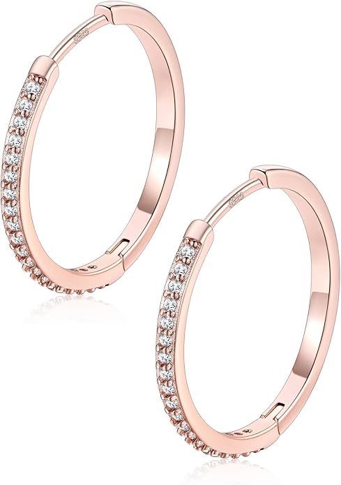 FaithHeart 925 Sterling Silver Post Huggie Hoop Earrings for Women, Silver Small Hoop Earring, Hypoallergenic Cartilage Earrings for Women