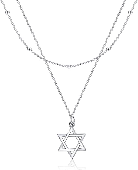 MONGAS Tree of Life/Infinity Cross/Lock and Key/Lotus/Hamsa/Horse/Strawberry/Opal/Lariat/Dragonfly/Heart/Violin Layered Necklace Sterling Silver for Women