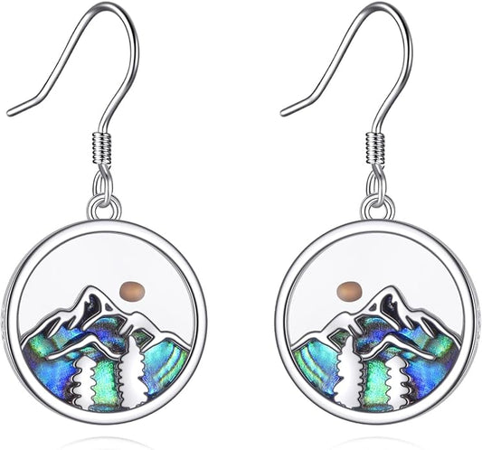 Birthstone Tree of Life Earrings for Women 925 Sterling Silver Life Tree Dangle Earrings Jewelry Gifts