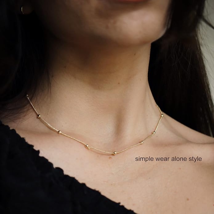 Freekiss Women's Layered Necklace Set - 3 Piece Dainty Gold Jewelry for Everyday Stacking | 14K Gold Plated Snake Chain, Rope Chain, Cuban Chain | Adjustable Length 14-18.5 Inch | Gift Ready