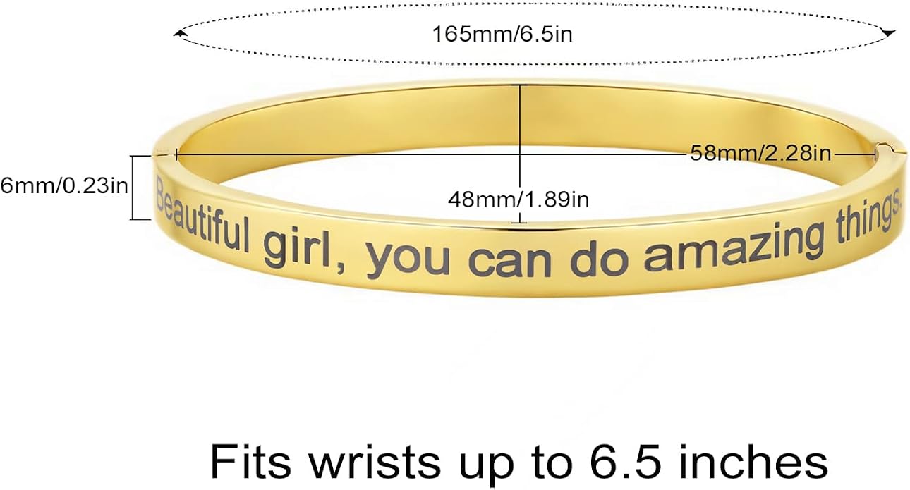 Inspirational Christian Bracelet for Women, Oval Engraved Bible Verse Love Bangle Cuff, Faith Scripture Jewelry, Religious Encouragement Gift for Mom Daughter Sister Friend
