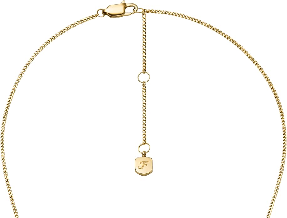 Fossil Women's Gold-Tone Stainless Steel Pendant Chain Necklace for Women