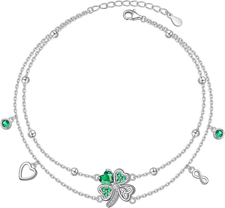 S925 Sterling Silver Anklets Adjustable Beach Foot Ankle Bracelet Jewelry Gifts For Women Girls
