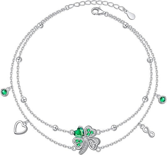 S925 Sterling Silver Anklets Adjustable Beach Foot Ankle Bracelet Jewelry Gifts For Women Girls