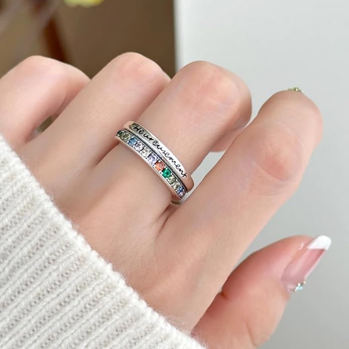 925 Sterling Silver Ring Minimalist Adjustable Rings Band Handmade Rings for Women Girls