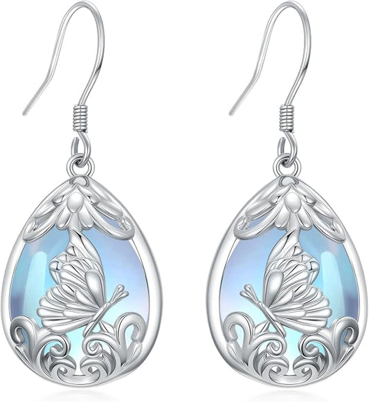 Midari Heart Dangle Earrings 925 Sterling Silver Leverback Drop Earrings Teacher Music Art Jewelry Gifts for Women Students Apple/Guitar/Palette/Note Design