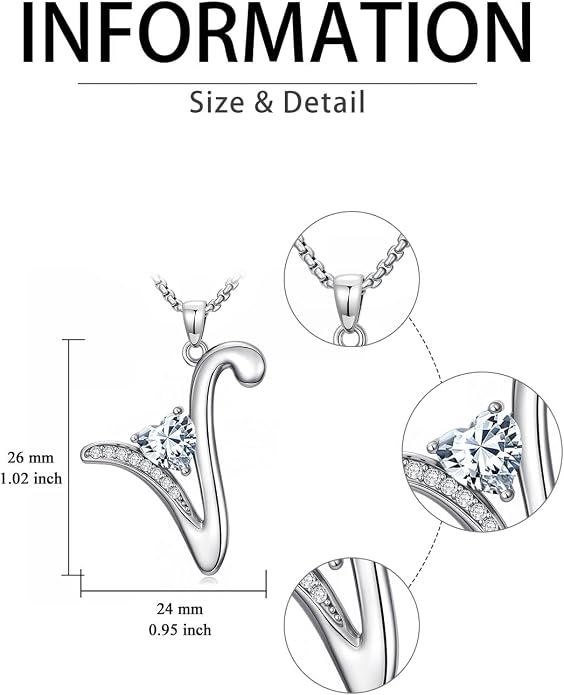 Birthday Gifts for Women Alphabet A to Z Initial Birthstone Pendant Necklaces for Women - 18k White Gold Plated Personalized Name Jewelry Anniversary Graduation Gifts for Wife Her Daughter Girlfriend(with Gift Box)