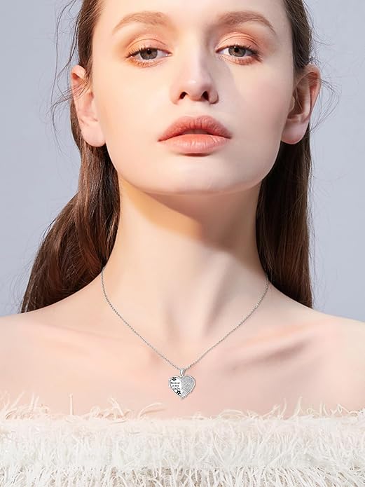 Dorunmo Personalized Locket Necklace 925 Sterling Silver that Holds Pictures Butterfly Birthstone Photo Heart Locket Custom Jewelry Congratulations New Beginnings New Job Gifts for Women