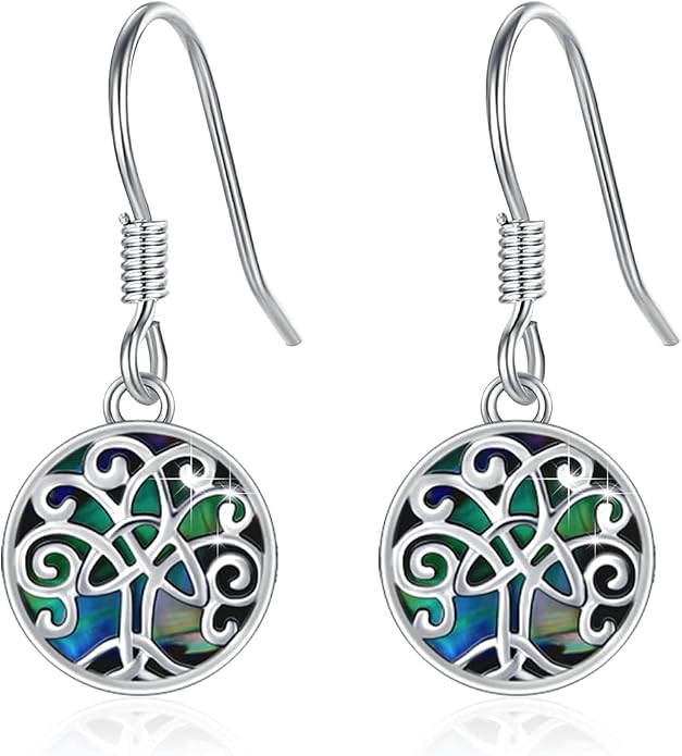 Tree of Life Earrings, 925 Sterling Silver Heart Shaped Studs for Women, Hypoallergenic Earrings for Sensitive Ears Gifts for Women with Gift Box…