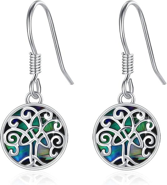 Tree of Life Earrings, 925 Sterling Silver Heart Shaped Studs for Women, Hypoallergenic Earrings for Sensitive Ears Gifts for Women with Gift Box…