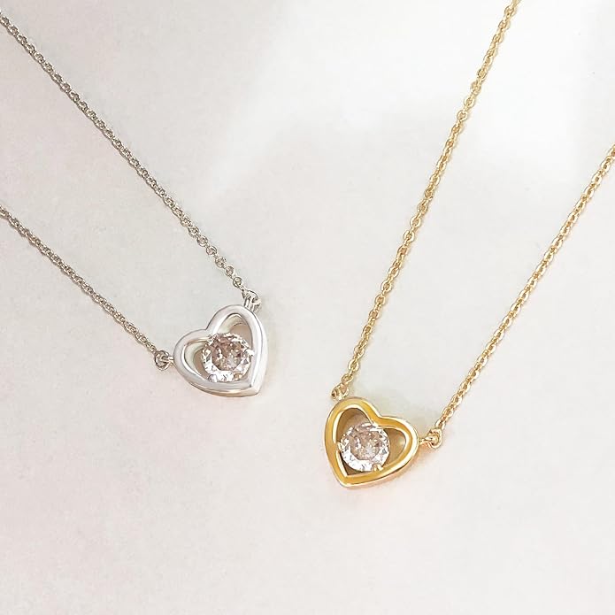 Zeffy Dainty Gold Heart Necklace for Women Trendy 14K Gold/Silver Plate Cute Heart Pendant Choker Necklaces Gold Love Heart Chain Necklace for Women Dainty Gold Jewelry Gifts for Women