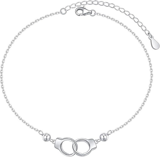 Alphm Anklet for Women S925 Sterling Silver Adjustable Plus Foot Plus Ankle Bracelet Jewelry