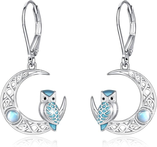 Butterfly/Cardinal/Rabbit/Frog/Turtle/Dragonfly/Flamingo/Mermaid/Hummingbird/Robin/Raven/Owl/Whale/Cat Earrings S925 Sterling Silver Animal Jewelry Gifts for Birthday Christmas