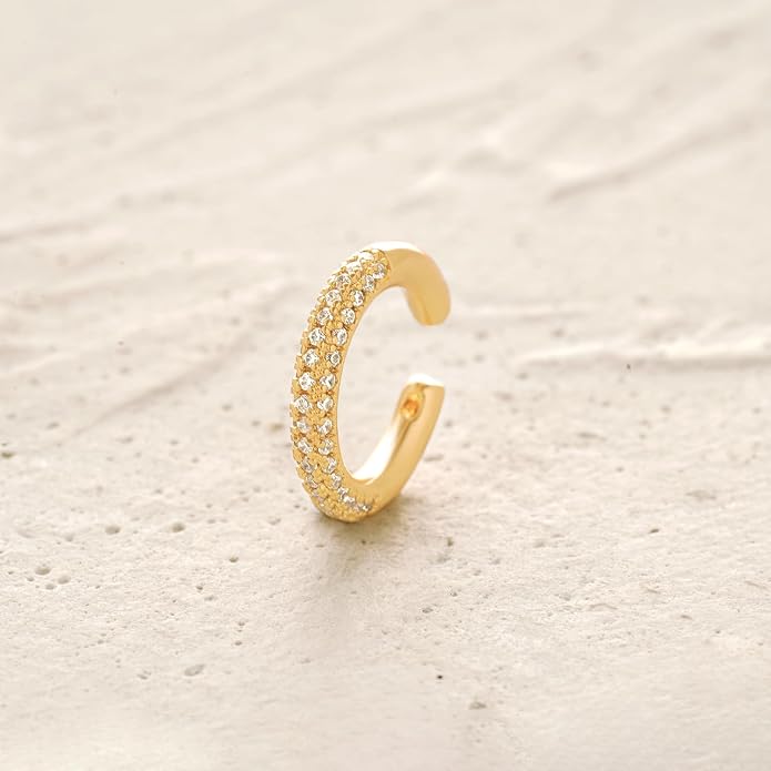 MYEARS Women Ear Cuff Earring Gold Non Pierced Ear Cartilage Clip on Wrap Hoop 14K Gold Filled Tiny Boho Beach Simple Minimalist Delicate Handmade Hypoallergenic Jewelry Gift-Sold as Single/Pair
