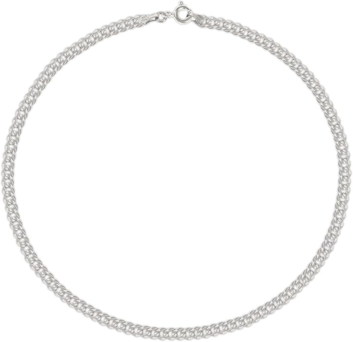 Savlano 925 Sterling Silver Solid Italian Figaro, Rope,Herringbone, Curb, Ball Bead, Snake, Mariner Chain Anklet for Women, Comes in 0.8mm - 5mm With Gift Box