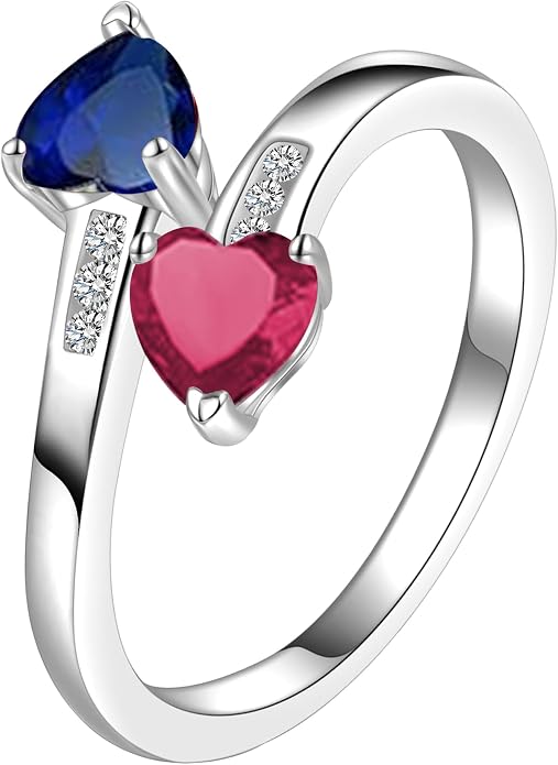 Btysun Mothers Day Gifts, Birthday Gifts for Women Non Tarnish Gold Rings Adjustable 1-12 Birthstone Rings Birthday Gift for Wife Mom Stocking Stuffers Promise Ring Anniversary Wedding Jewelry
