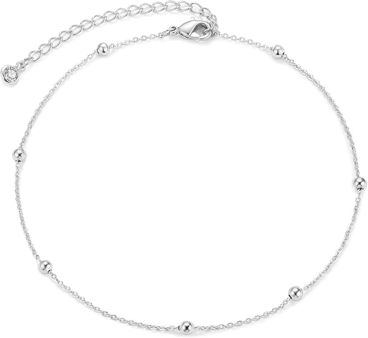 MEVECCO Anklet for Women Gold Chain 14K Gold Plated Dainty Boho Beach Summer Simple Foot Jewelry Ankle Bracelet