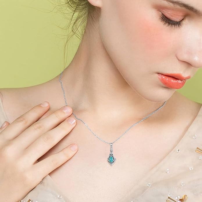 Seiyang Urn Necklace for Ashes 925 Sterling Silver with Birthstone Cremation Jewelry Keepsake Ashes Pendant Necklace Memorial Jewelry for Women Loved One