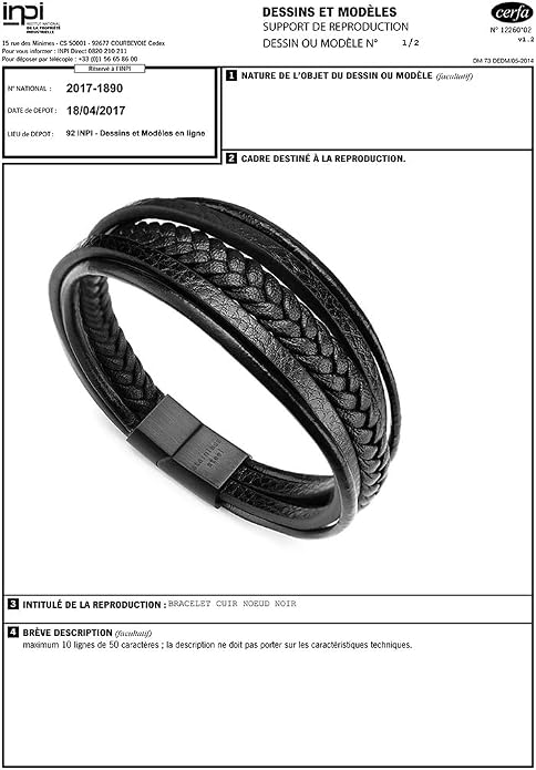 murtoo Mens Leather Bracelet with Clasp Cowhide Multi-Layer Braided Leather Mens Bracelet
