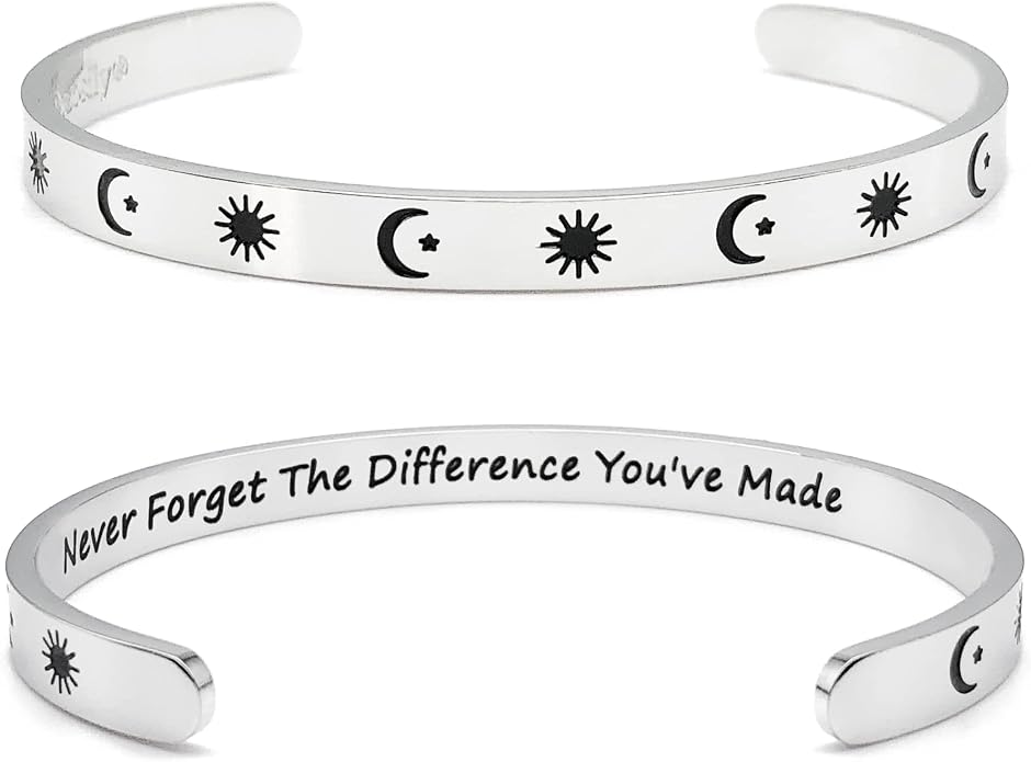 Dczosily Inspirational Bracelets for Women Stainless Steel Cuff Bracelet Engraved Jewelry Motivational Bangles Personalized Gifts for Best Friend/Mom