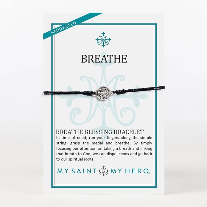 My Saint My Hero Benedictine Blessing Bracelets – Handwoven Spiritual Protection with Medals Hand-Cast In Italy at Sacred Site