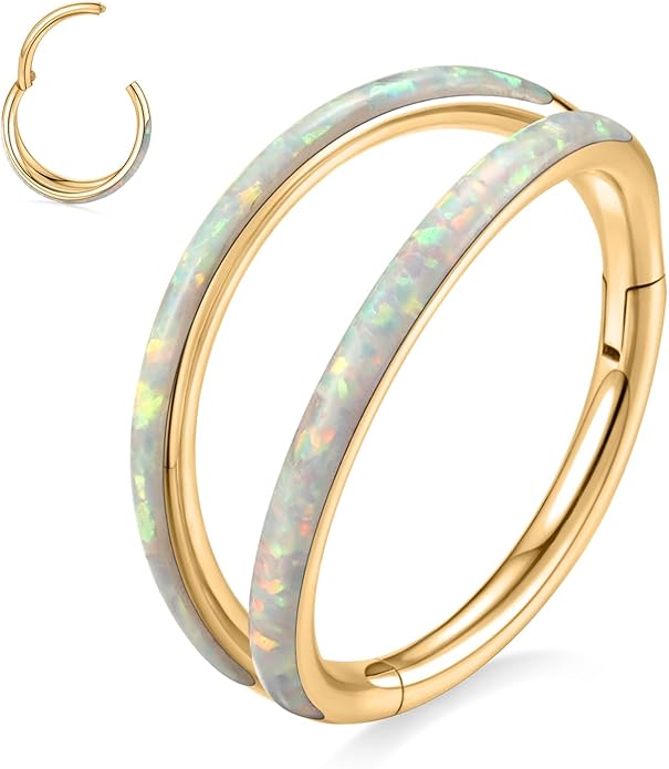 316L Surgical Steel Septum Clicker Ring Nose Ring Hoop Sleeper Hoop Earring Helix Rook Conch Cartilage Daith Tragus Earrings Lobe Nose Piercing Jewelry for Women