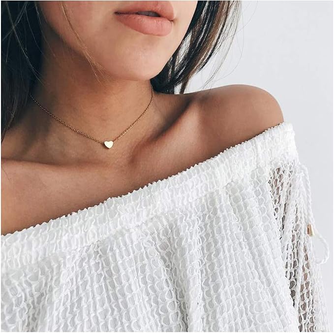 Lcherry Dainty Choker Necklace for Women 14K Gold Plated Choker Necklace Gifts for Her
